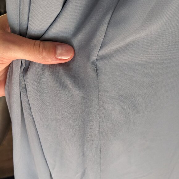 Azazie Clarice Bridesmaid dress dusty blue size 2-4 (custom) - Picture 5 of 8